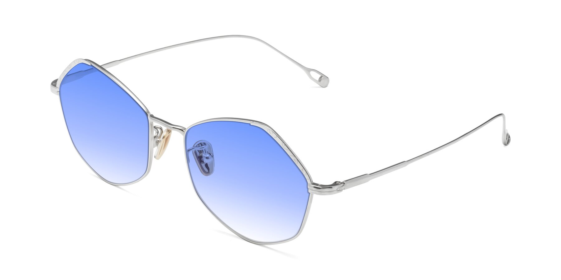 Angle of Phoenix in Silver with Blue Gradient Lenses
