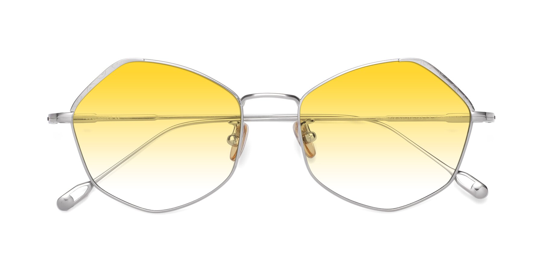 Folded Front of Phoenix in Silver with Yellow Gradient Lenses