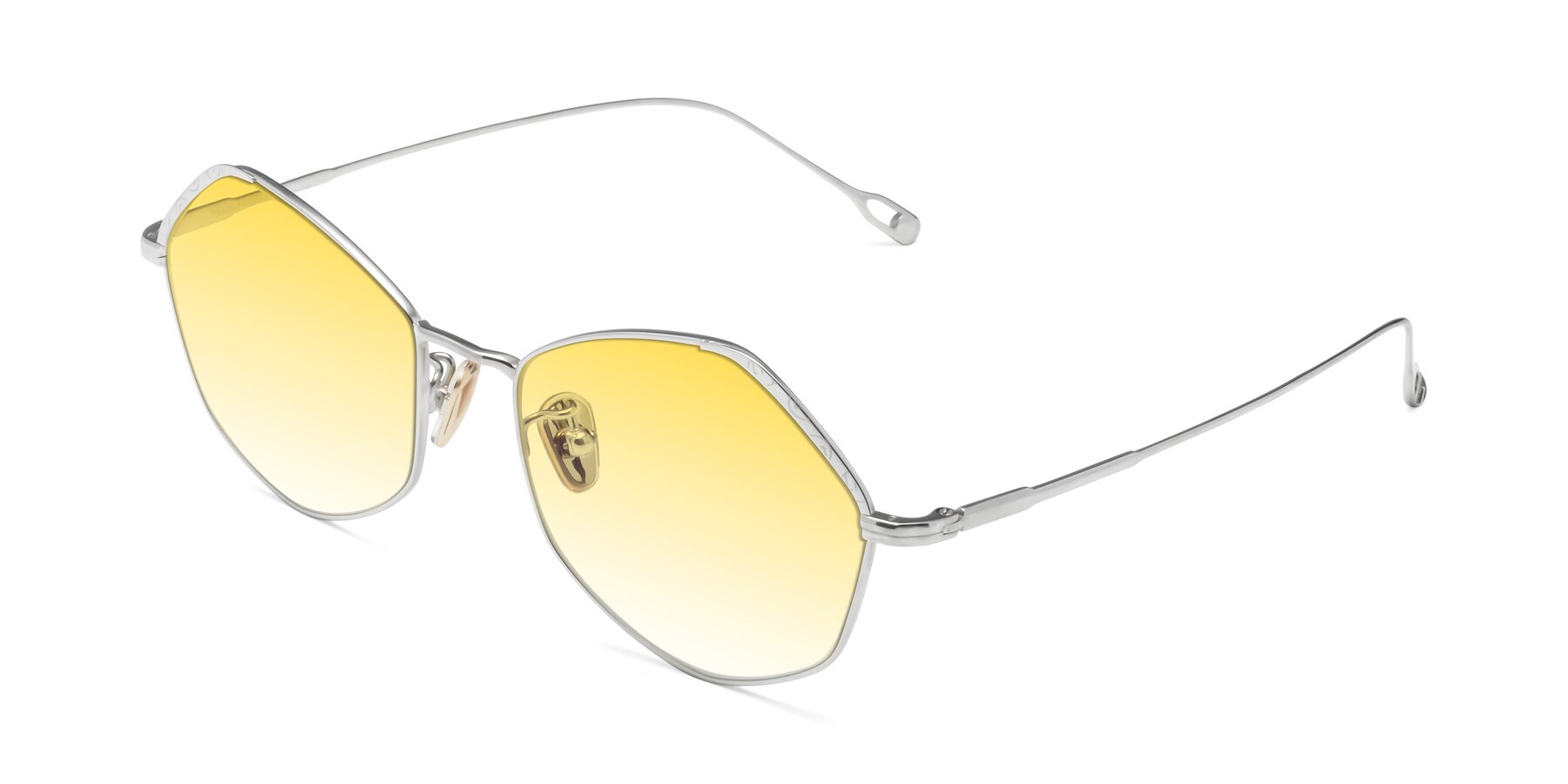 Angle of Phoenix in Silver with Yellow Gradient Lenses