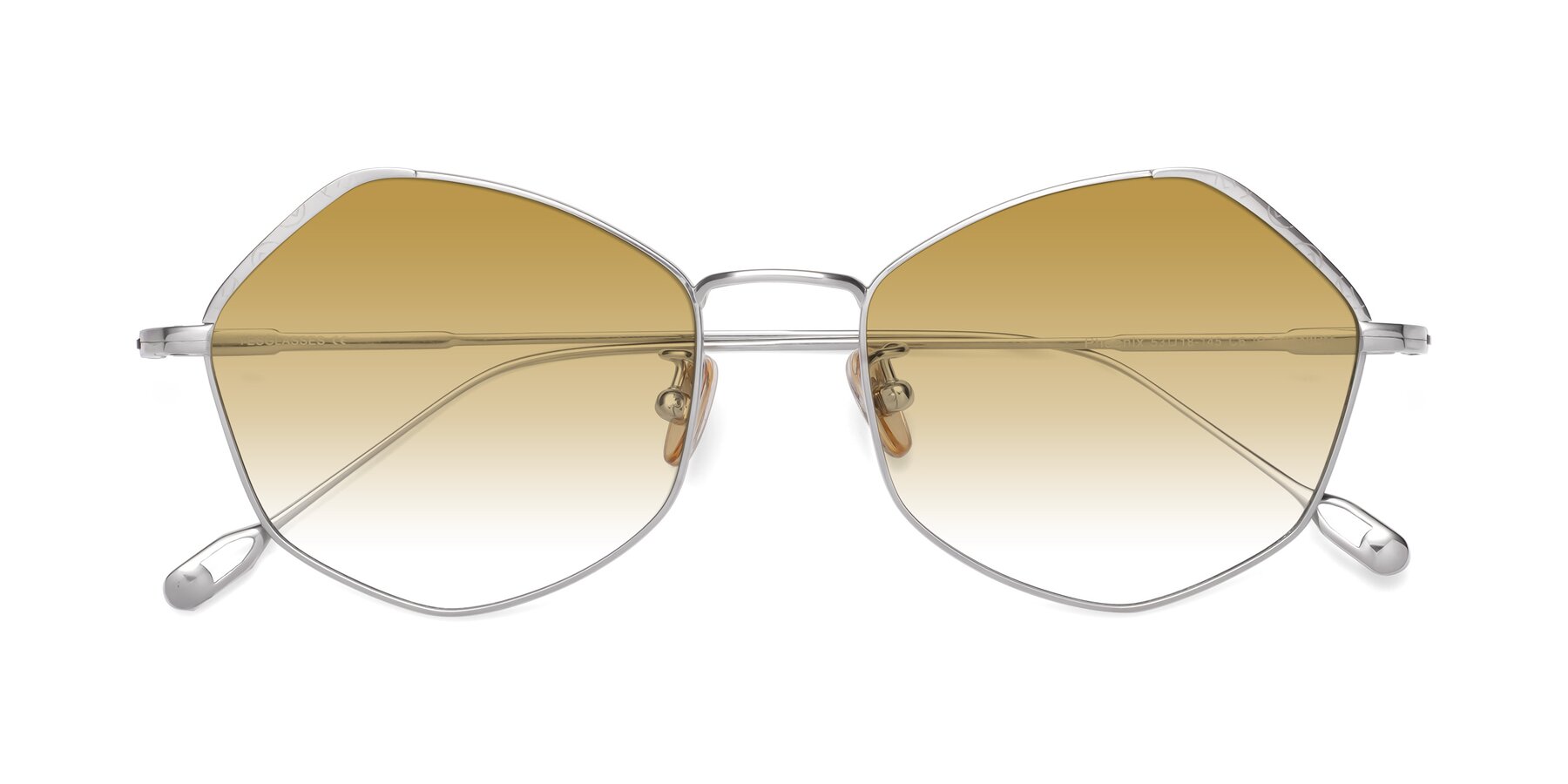 Folded Front of Phoenix in Silver with Champagne Gradient Lenses