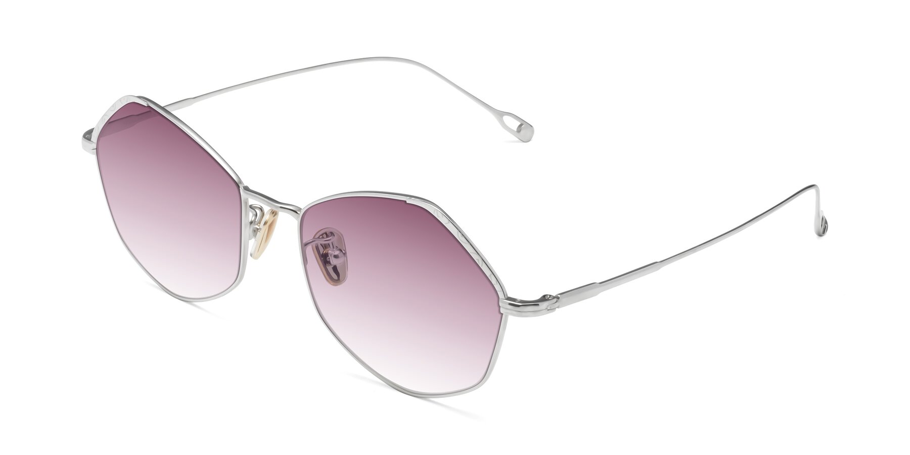 Angle of Phoenix in Silver with Wine Gradient Lenses