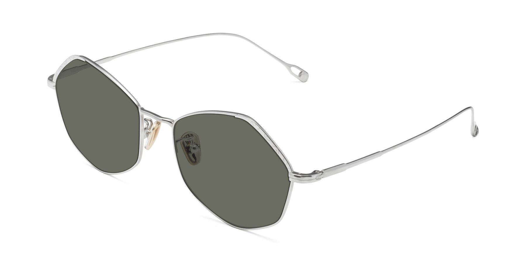 Angle of Phoenix in Silver with Gray Polarized Lenses
