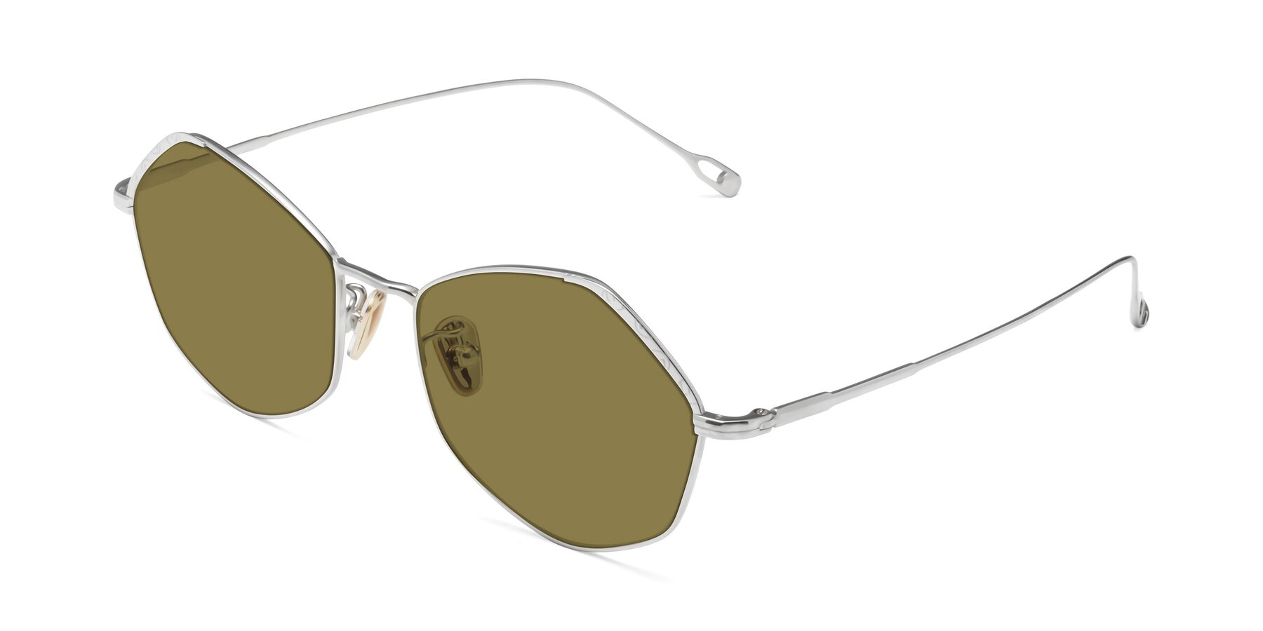 Angle of Phoenix in Silver with Brown Polarized Lenses