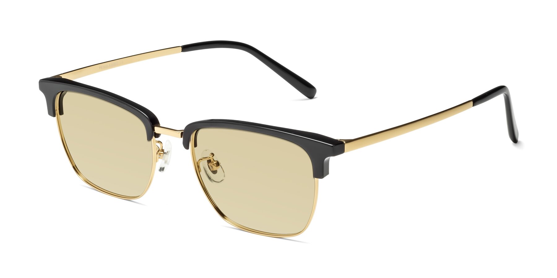 Angle of Milpa in Black-Gold with Light Champagne Tinted Lenses