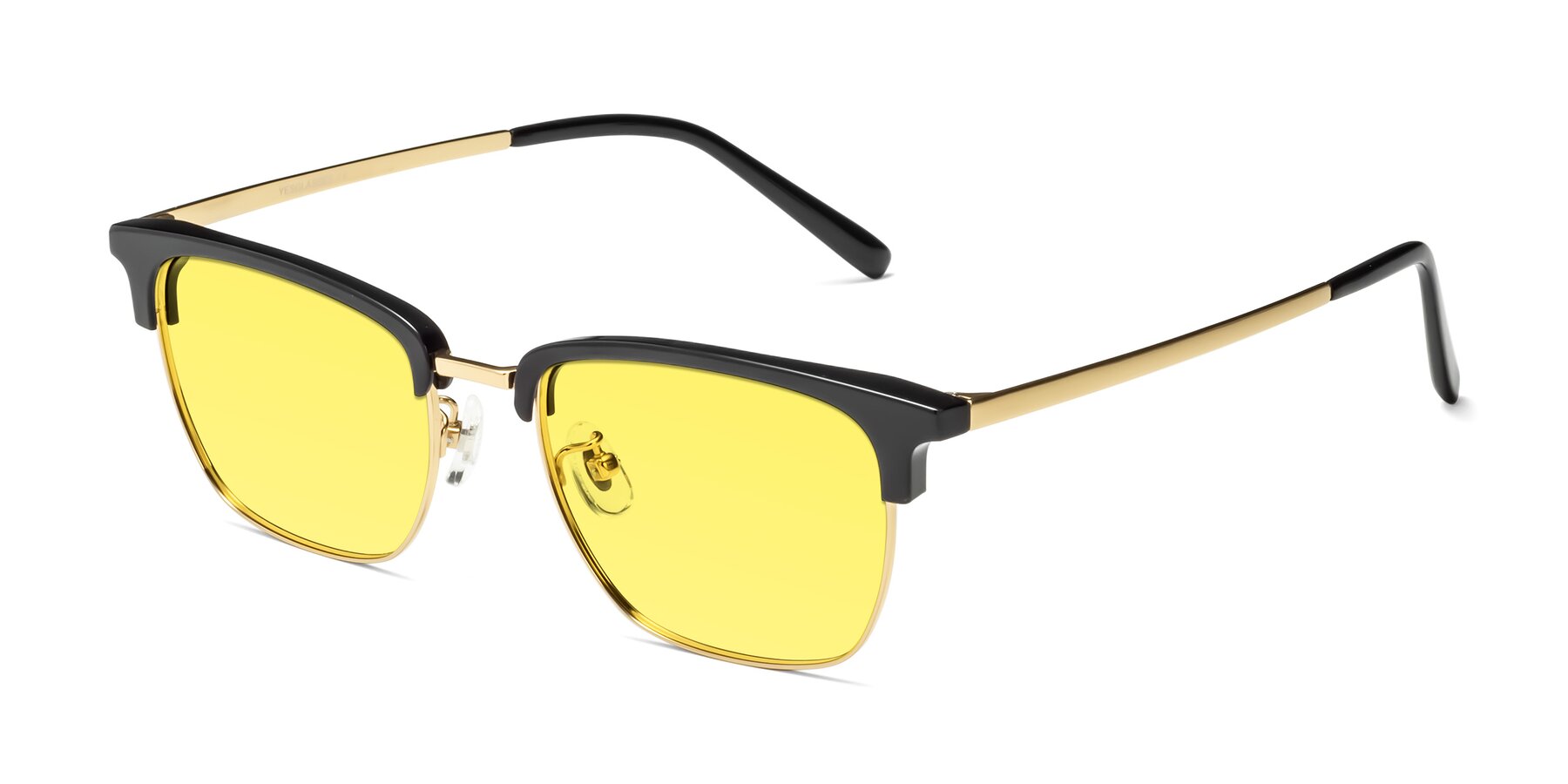 Angle of Milpa in Black-Gold with Medium Yellow Tinted Lenses
