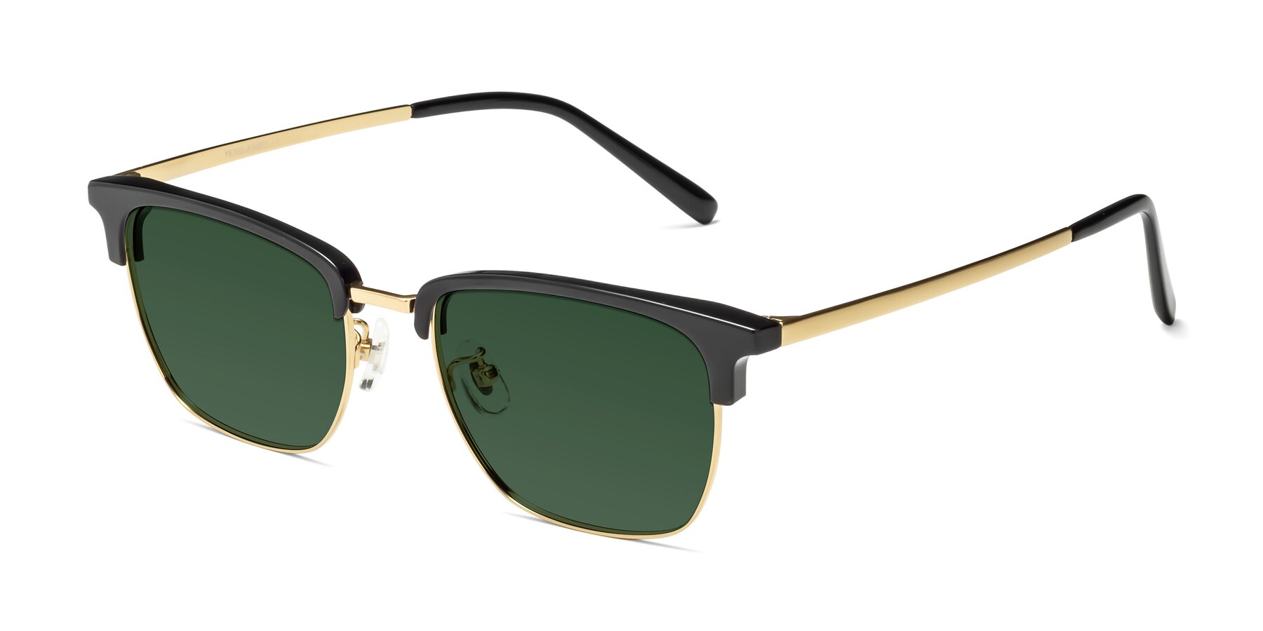 Angle of Milpa in Black-Gold with Green Tinted Lenses