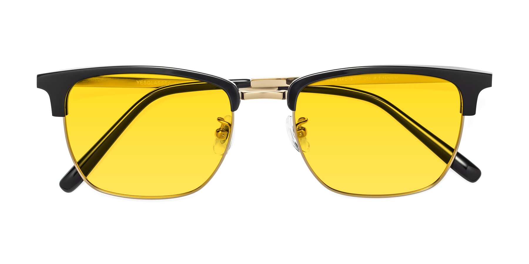Folded Front of Milpa in Black-Gold with Yellow Tinted Lenses