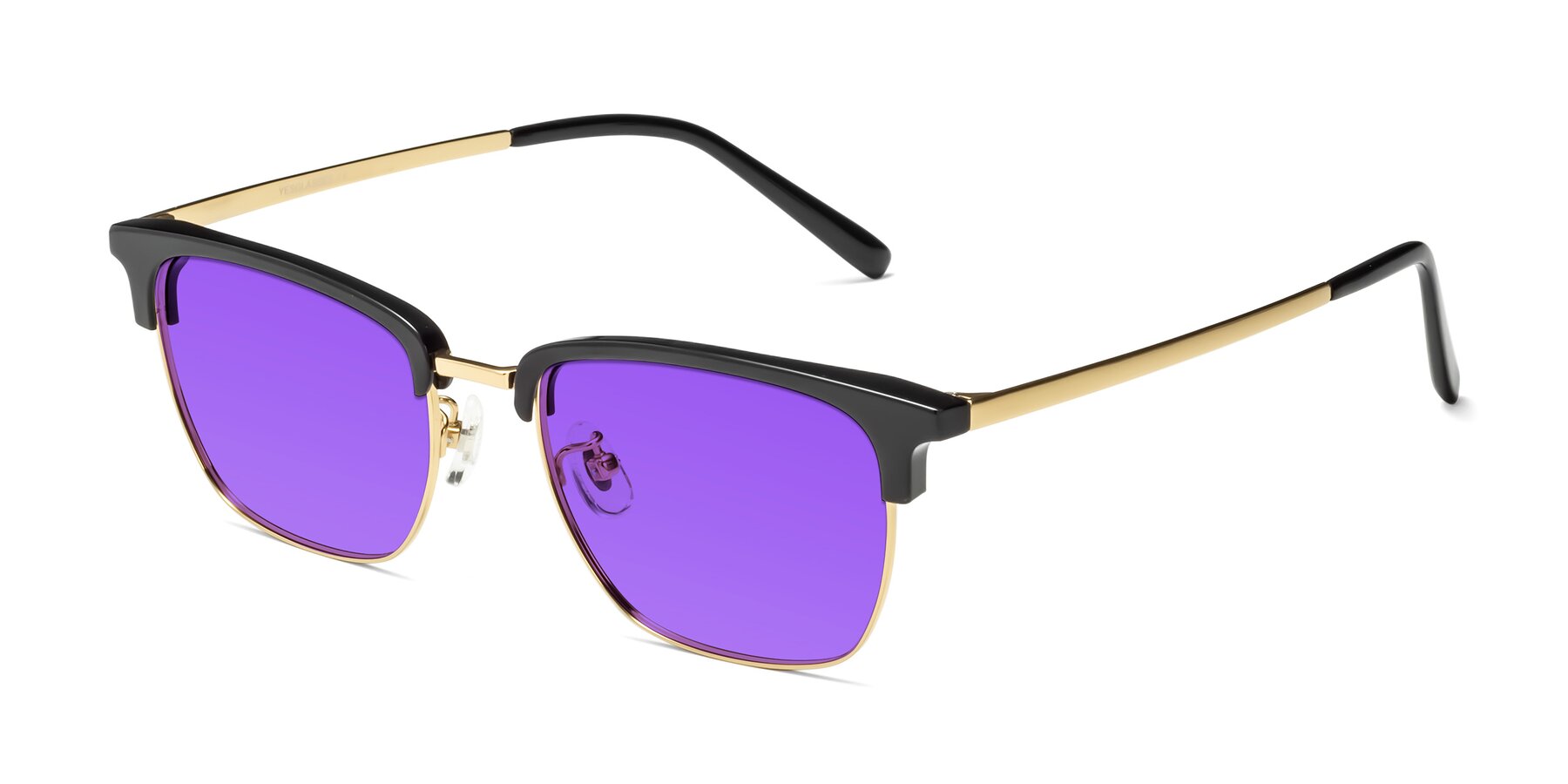 Angle of Milpa in Black-Gold with Purple Tinted Lenses