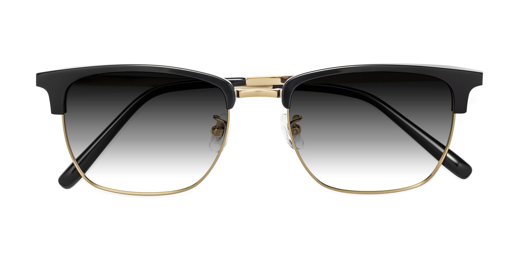 Folded Front of Milpa in Black-Gold with Gray Gradient Lenses