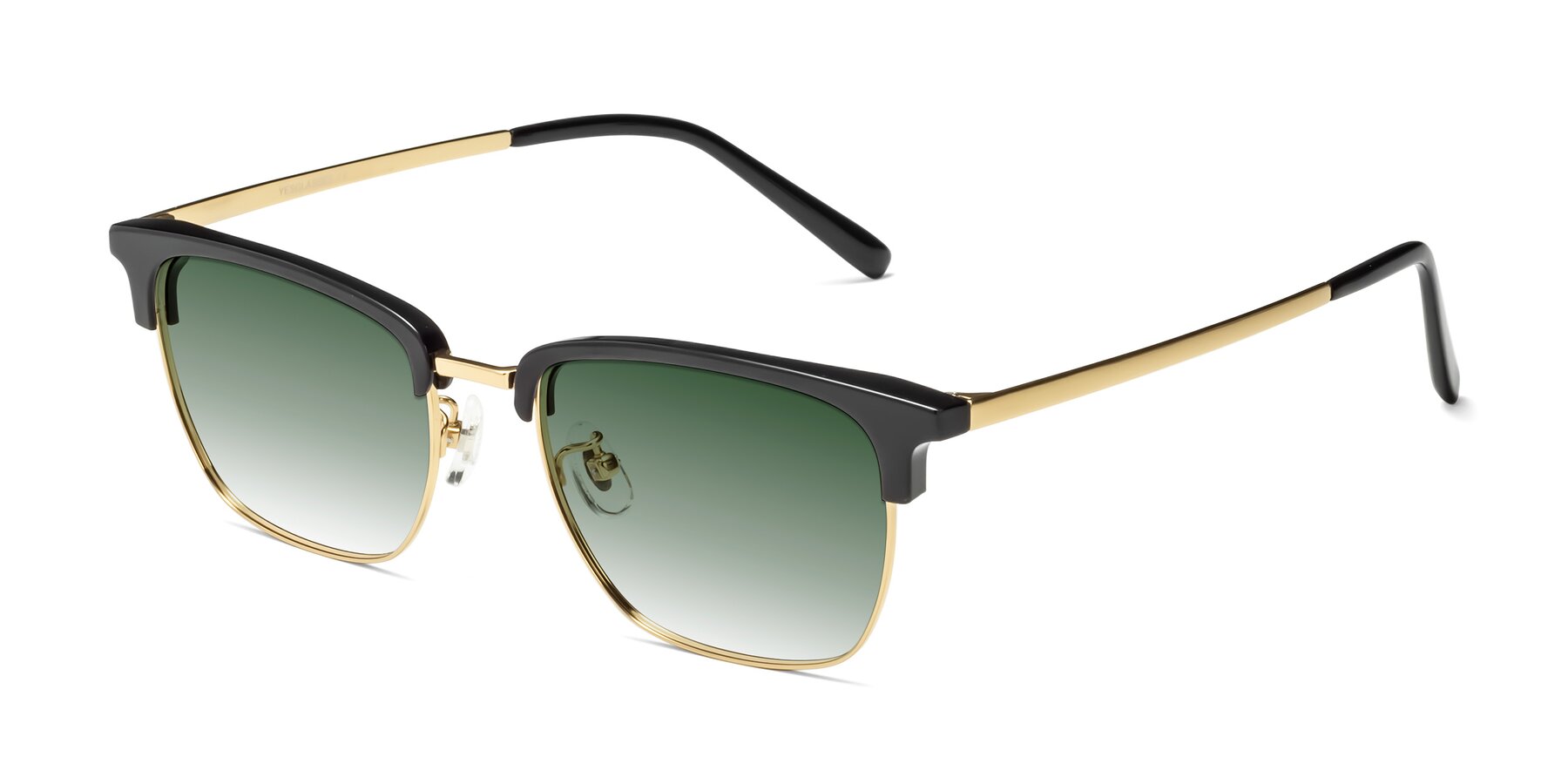 Angle of Milpa in Black-Gold with Green Gradient Lenses
