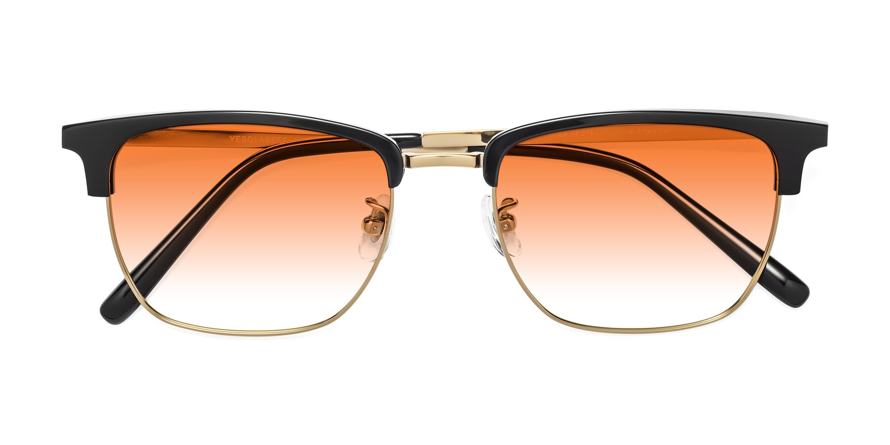 Folded Front of Milpa in Black-Gold with Orange Gradient Lenses