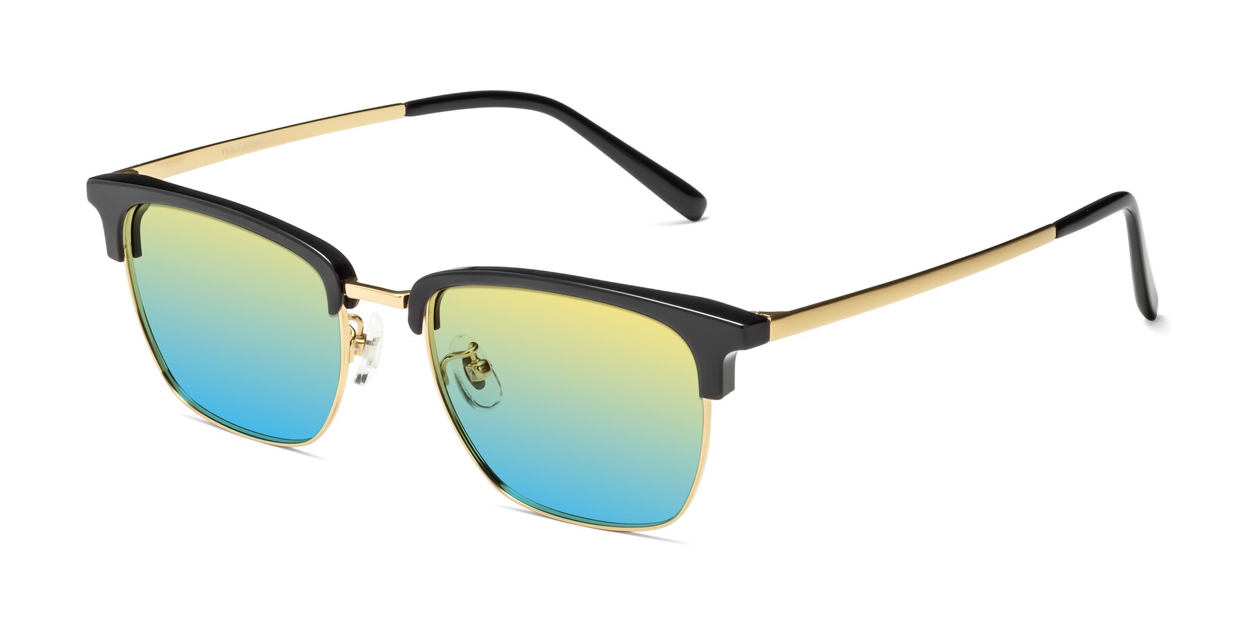 Angle of Milpa in Black-Gold with Yellow / Blue Gradient Lenses