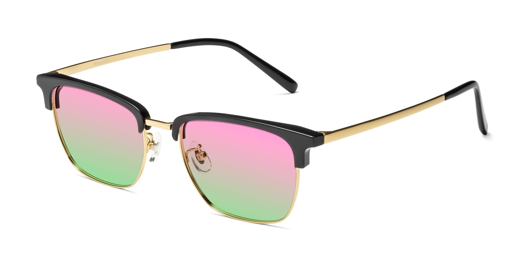 Angle of Milpa in Black-Gold with Pink / Green Gradient Lenses
