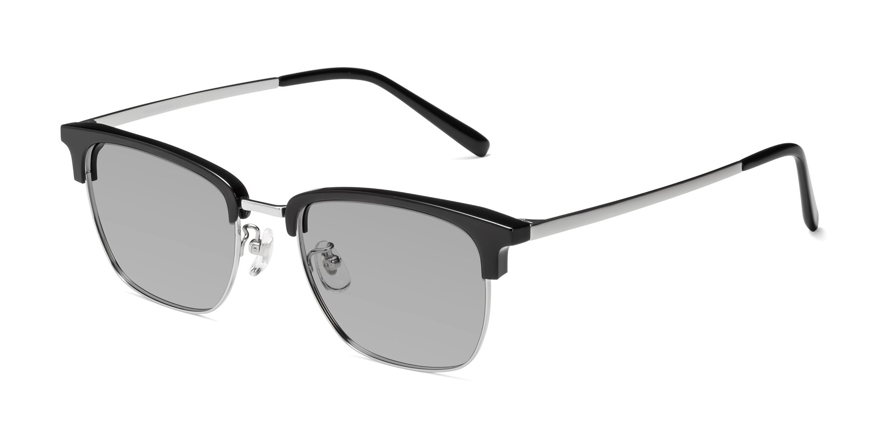 Angle of Milpa in Black-Silver with Light Gray Tinted Lenses