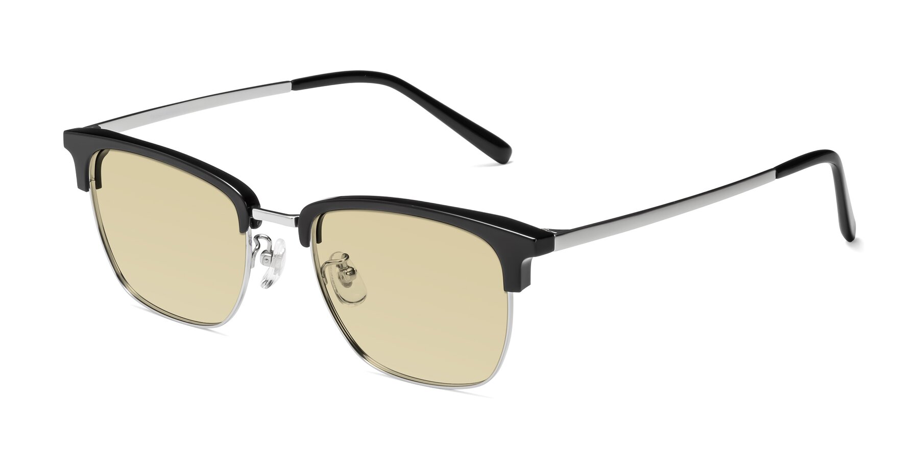 Angle of Milpa in Black-Silver with Light Champagne Tinted Lenses