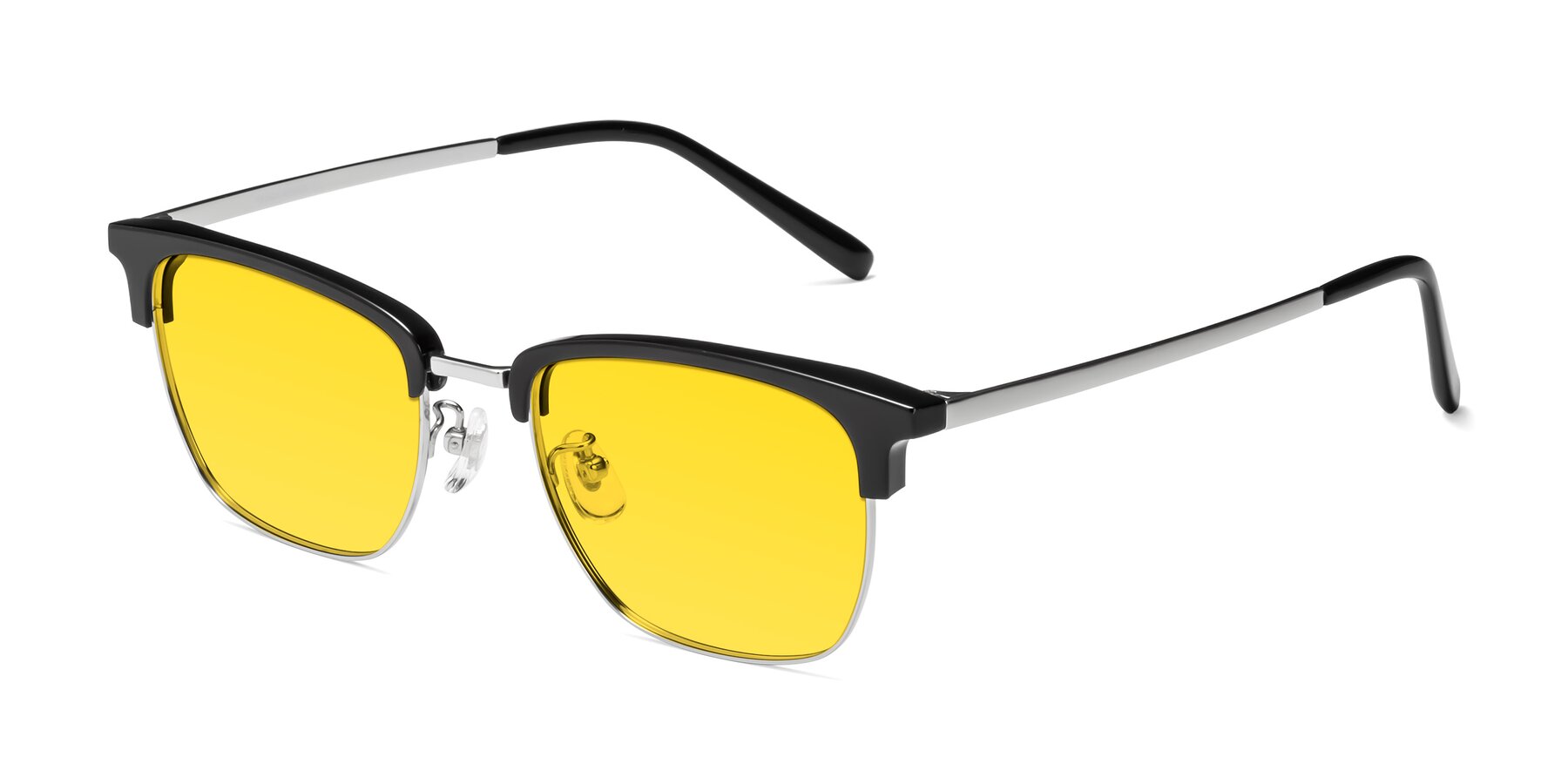 Angle of Milpa in Black-Silver with Yellow Tinted Lenses