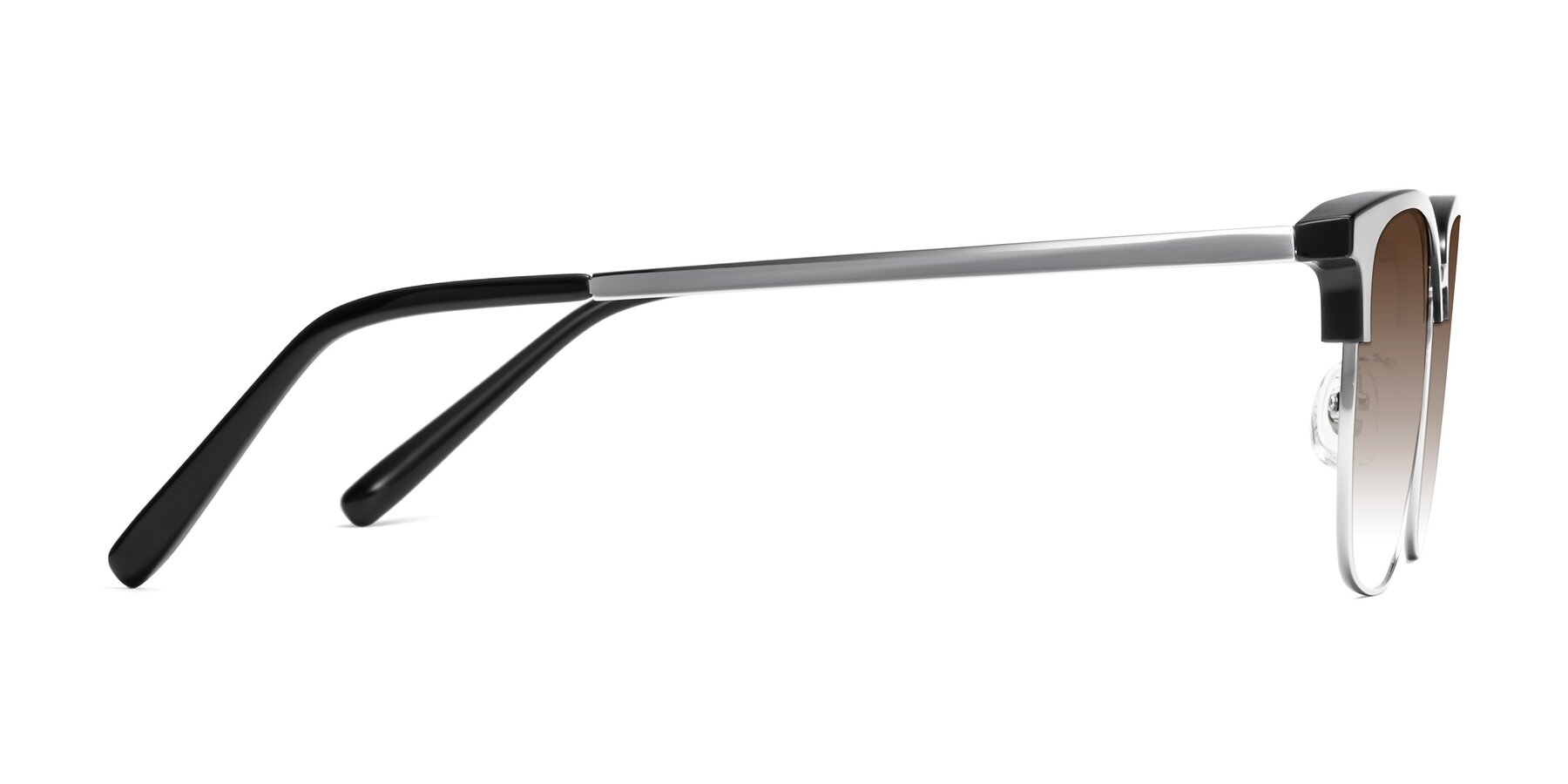Side of Milpa in Black-Silver with Brown Gradient Lenses