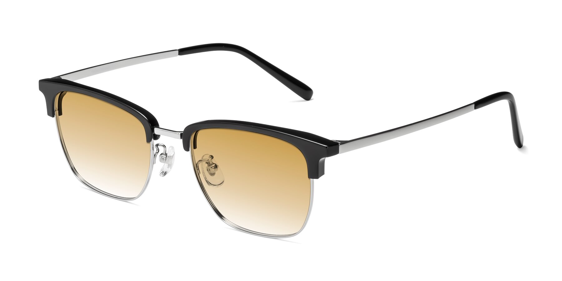 Angle of Milpa in Black-Silver with Champagne Gradient Lenses