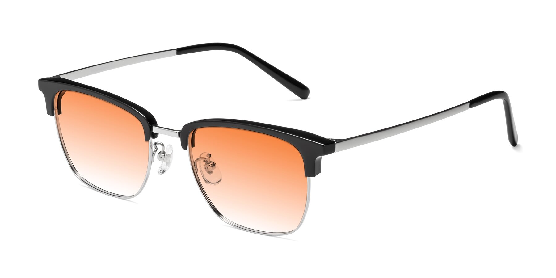Angle of Milpa in Black-Silver with Orange Gradient Lenses