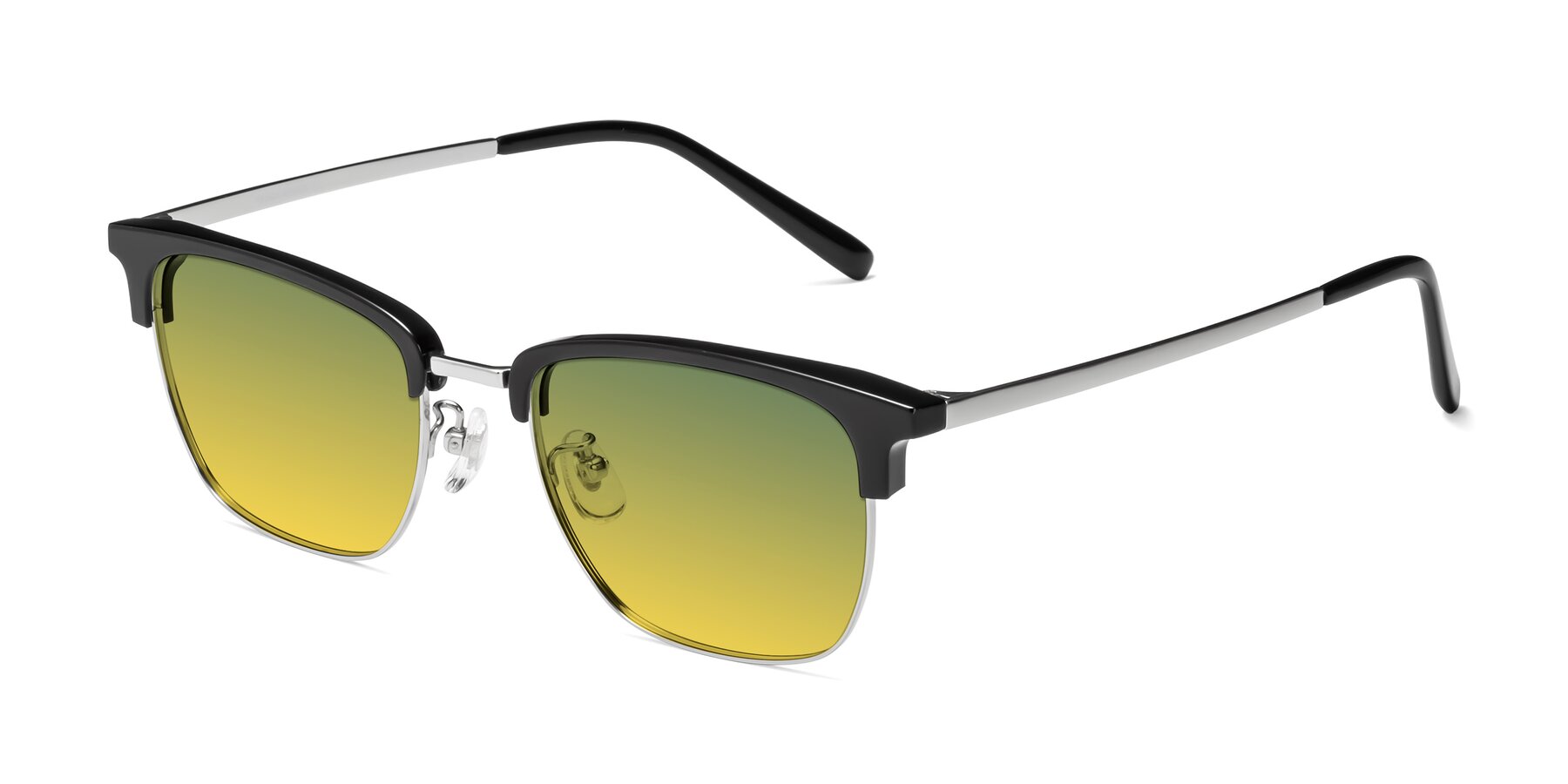 Angle of Milpa in Black-Silver with Green / Yellow Gradient Lenses