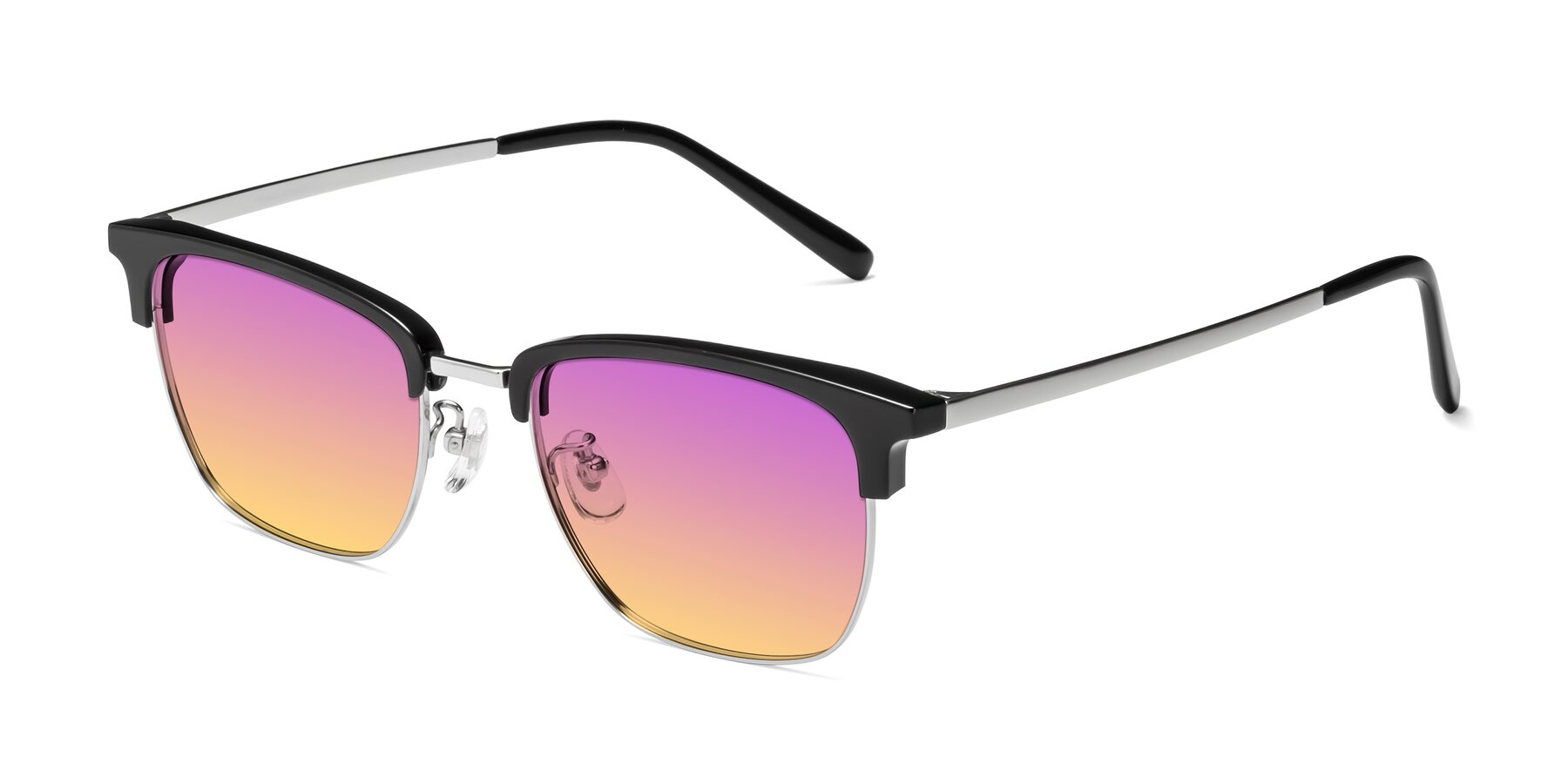 Angle of Milpa in Black-Silver with Purple / Yellow Gradient Lenses