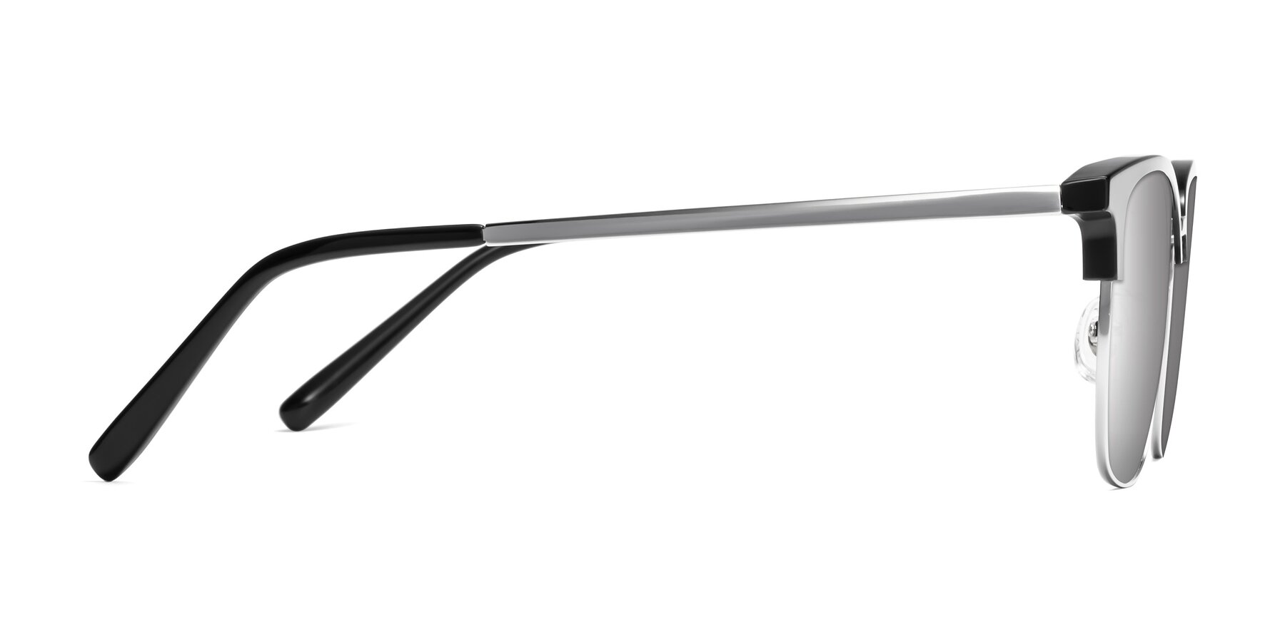 Side of Milpa in Black-Silver with Silver Mirrored Lenses