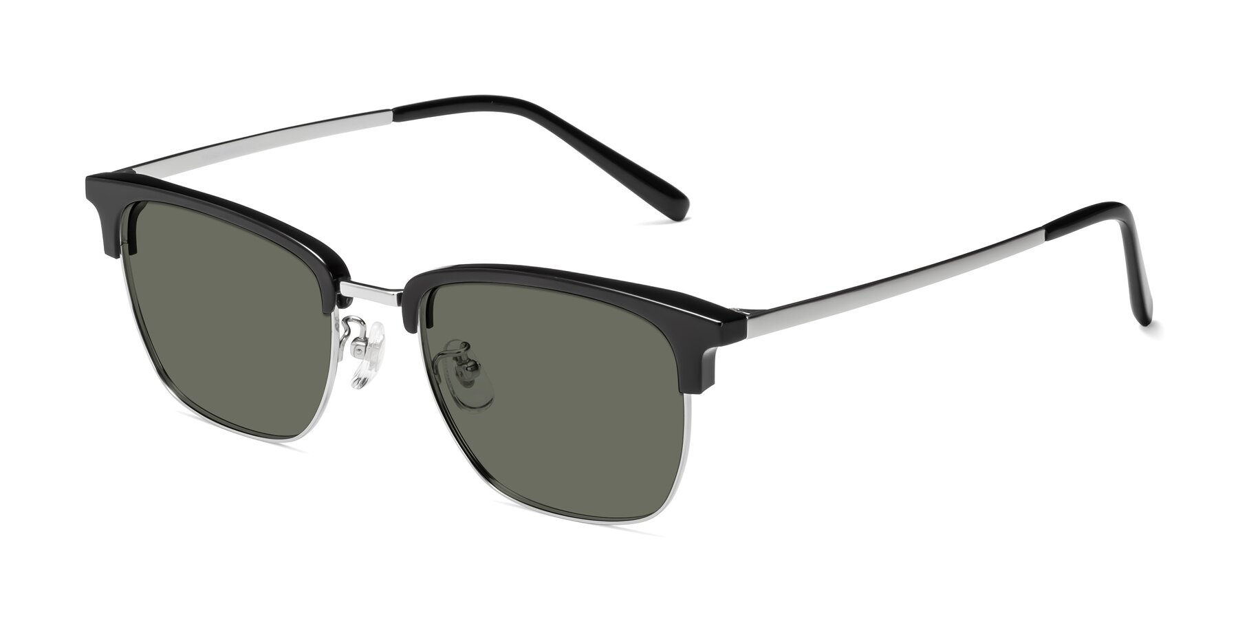 Angle of Milpa in Black-Silver with Gray Polarized Lenses