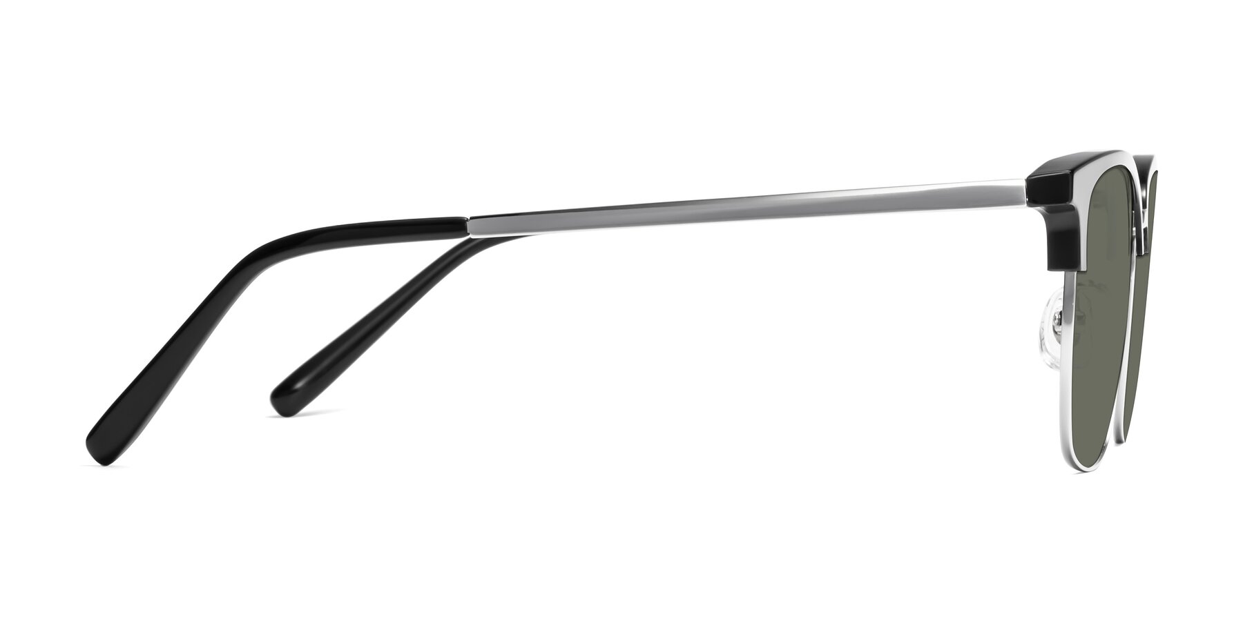 Side of Milpa in Black-Silver with Gray Polarized Lenses