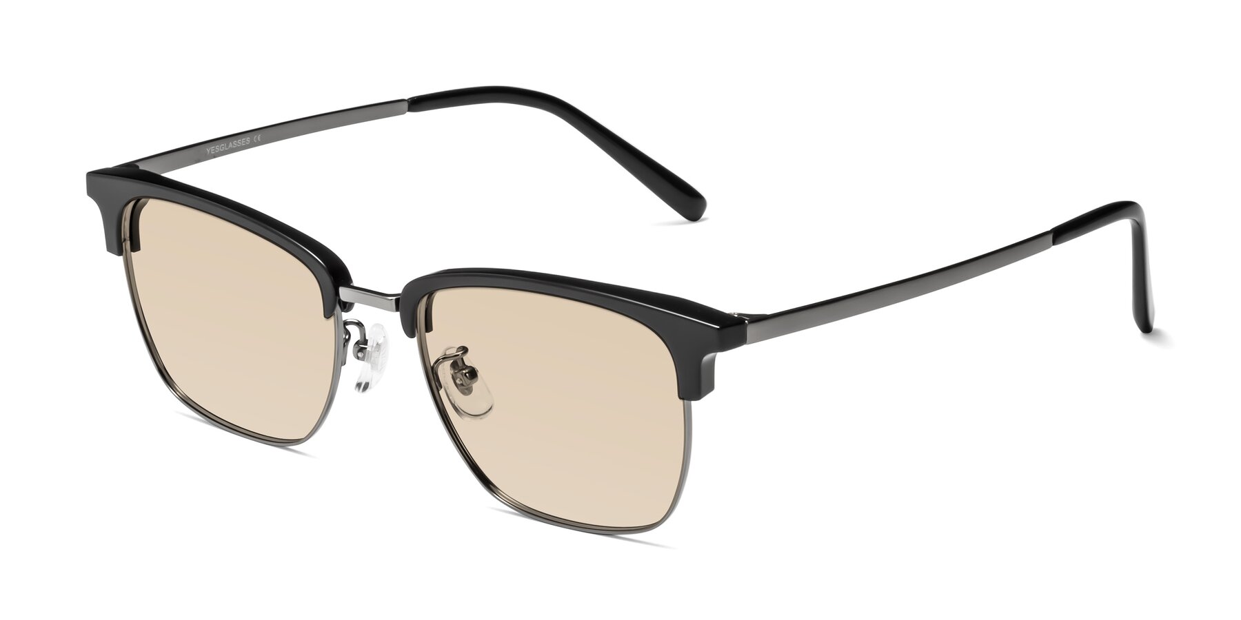 Angle of Milpa in Black-Gunmetal with Light Brown Tinted Lenses