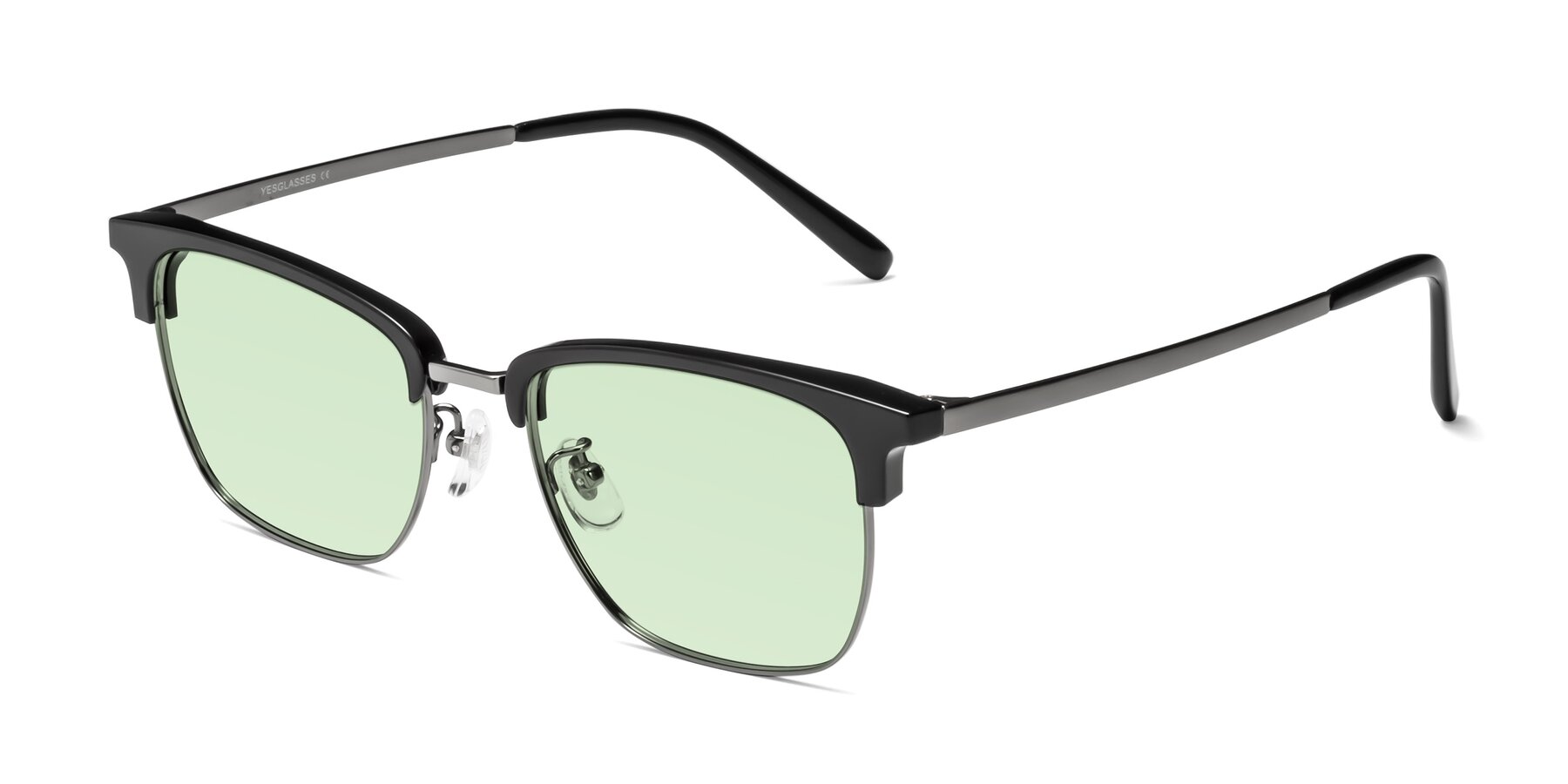 Angle of Milpa in Black-Gunmetal with Light Green Tinted Lenses
