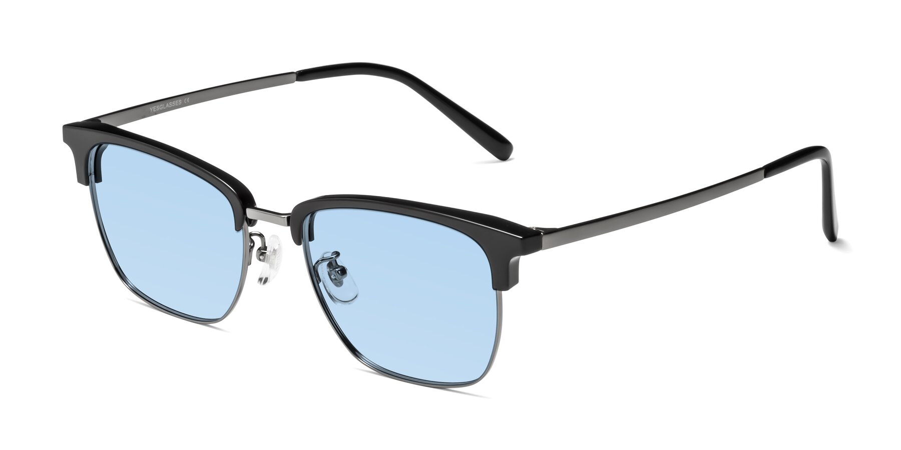 Angle of Milpa in Black-Gunmetal with Light Blue Tinted Lenses