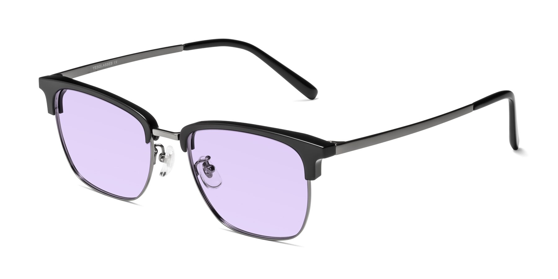 Angle of Milpa in Black-Gunmetal with Light Purple Tinted Lenses