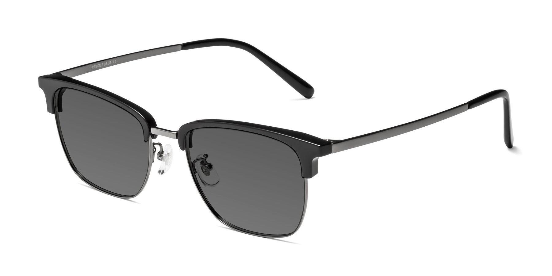 Angle of Milpa in Black-Gunmetal with Medium Gray Tinted Lenses