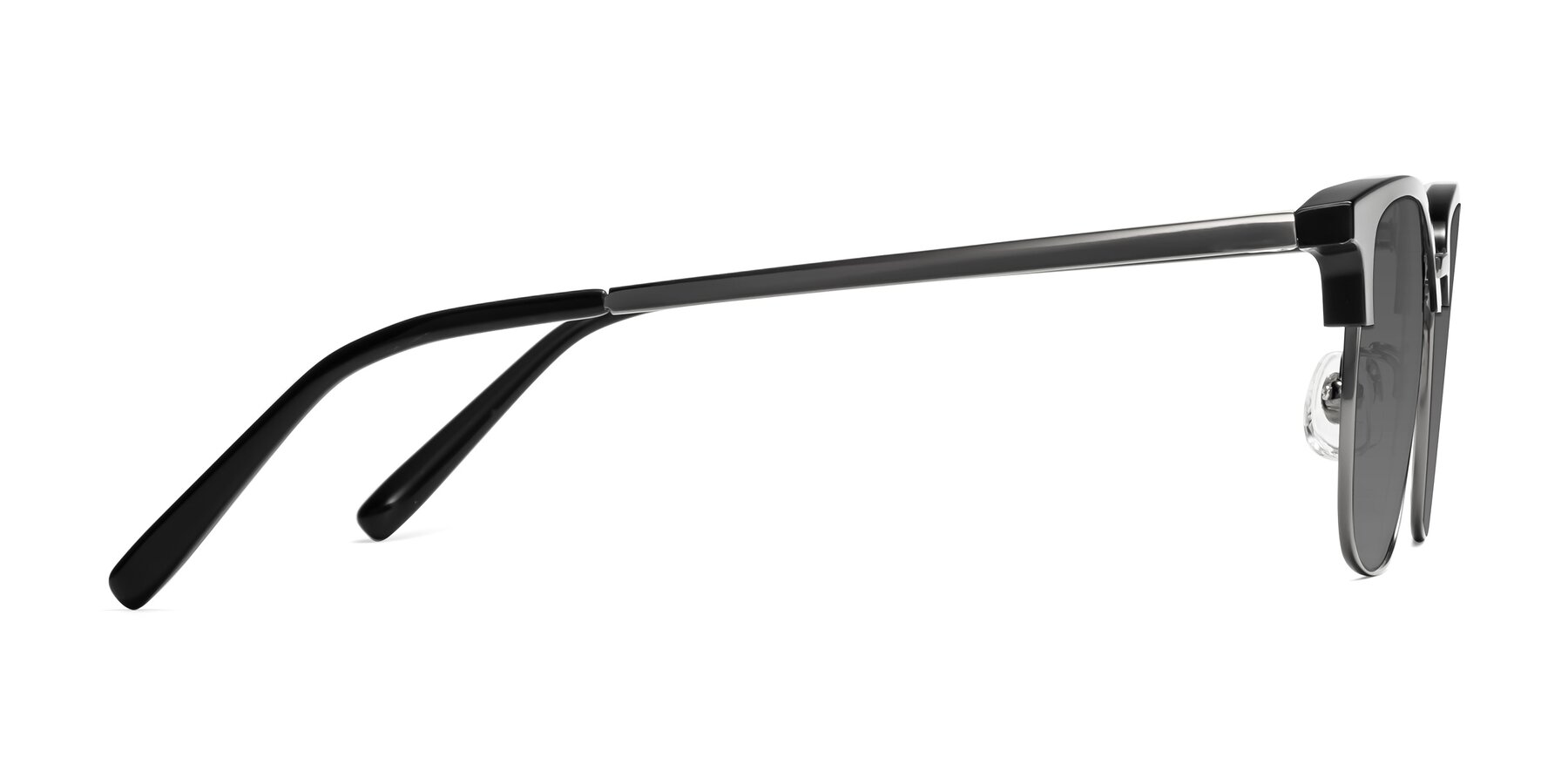 Side of Milpa in Black-Gunmetal with Medium Gray Tinted Lenses