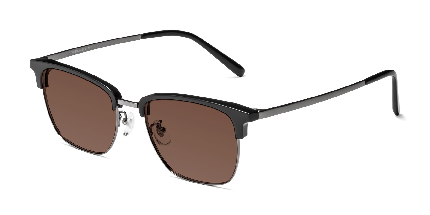 Angle of Milpa in Black-Gunmetal with Brown Tinted Lenses
