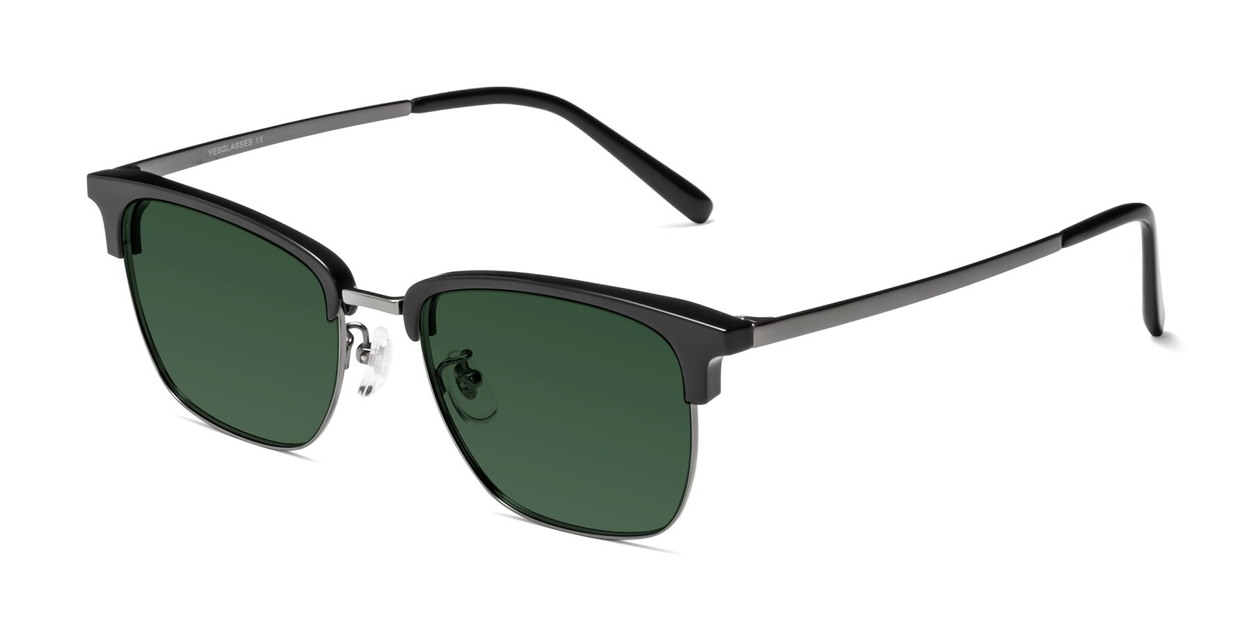 Angle of Milpa in Black-Gunmetal with Green Tinted Lenses
