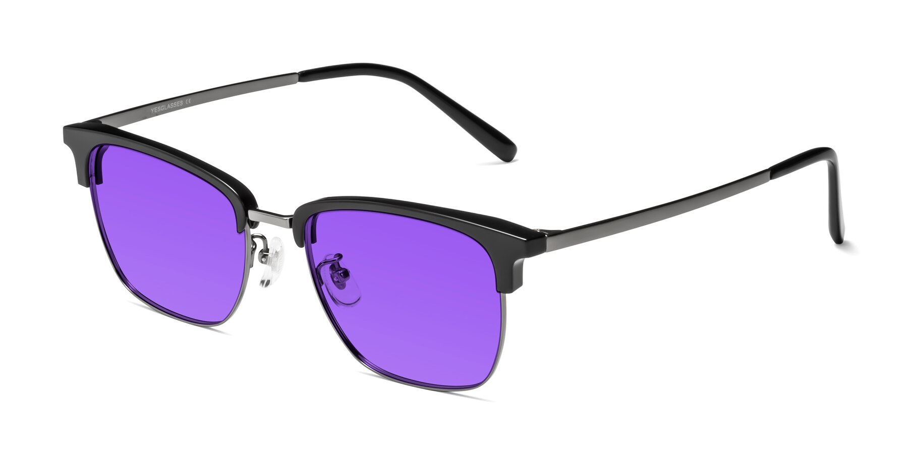 Angle of Milpa in Black-Gunmetal with Purple Tinted Lenses