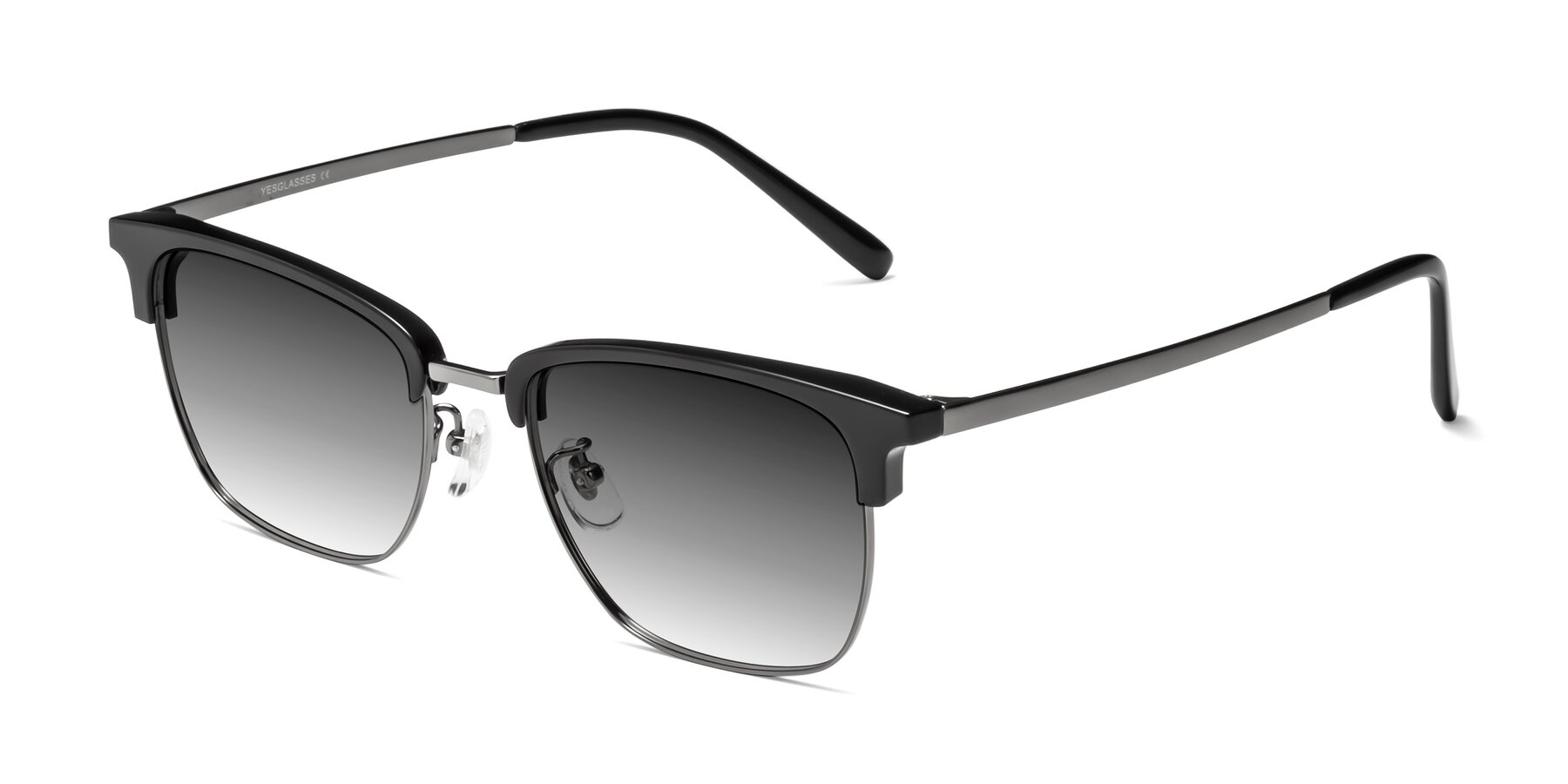 Angle of Milpa in Black-Gunmetal with Gray Gradient Lenses