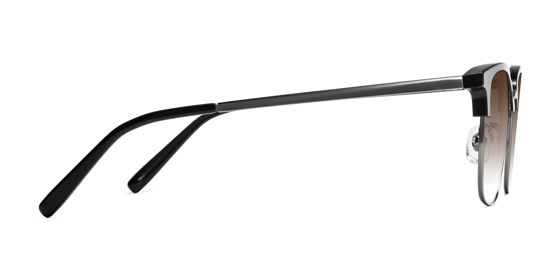 Side of Milpa in Black-Gunmetal with Brown Gradient Lenses