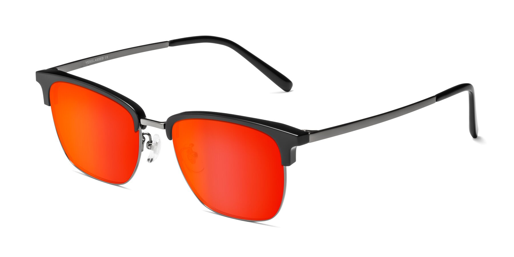 Angle of Milpa in Black-Gunmetal with Red Gold Mirrored Lenses