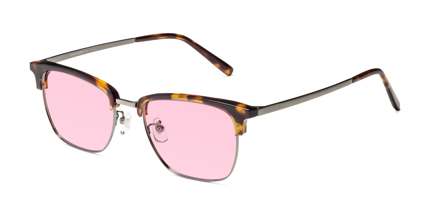 Angle of Milpa in Tortoise with Light Pink Tinted Lenses