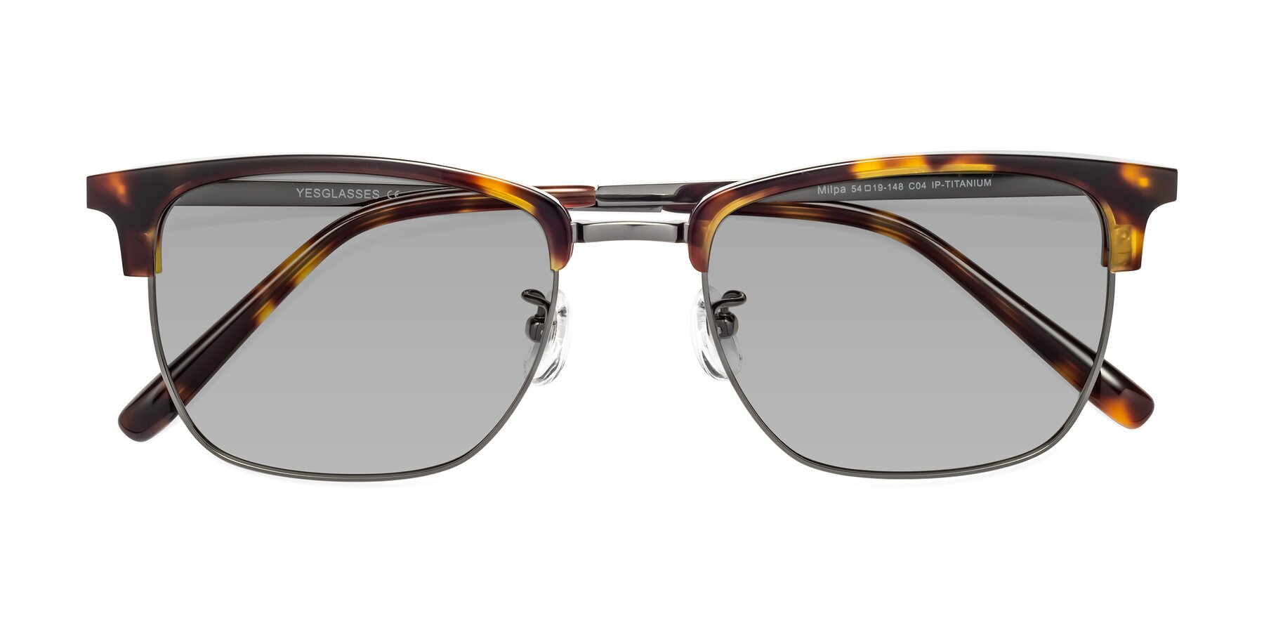 Folded Front of Milpa in Tortoise with Light Gray Tinted Lenses
