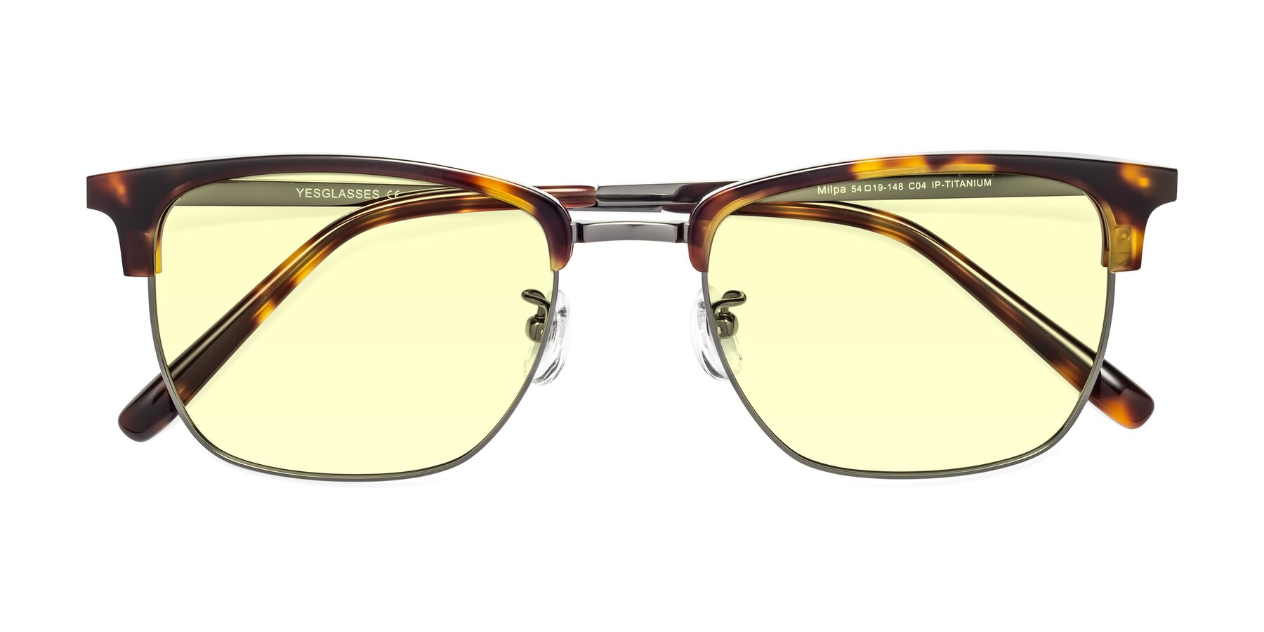 Folded Front of Milpa in Tortoise with Light Yellow Tinted Lenses
