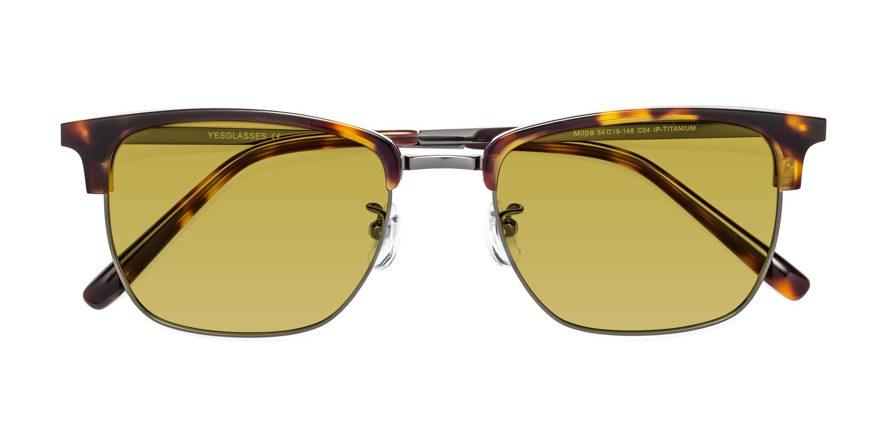 Folded Front of Milpa in Tortoise with Champagne Tinted Lenses