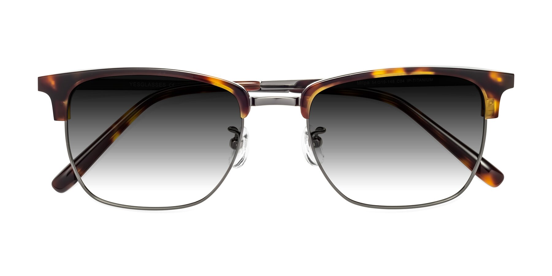 Folded Front of Milpa in Tortoise with Gray Gradient Lenses