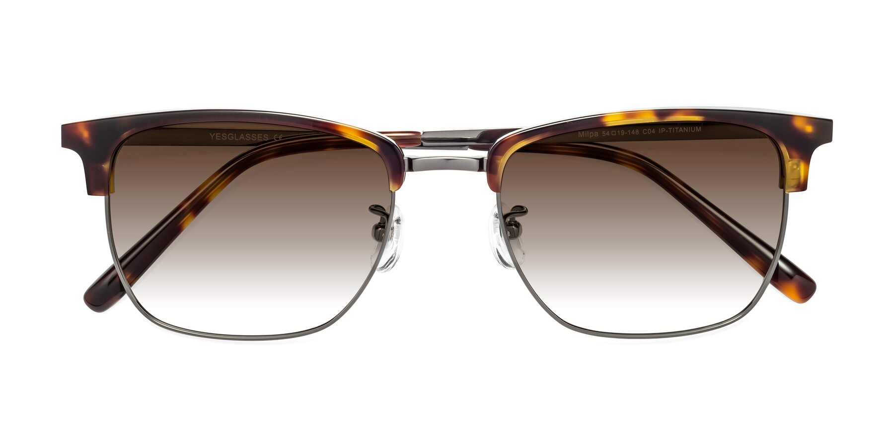 Folded Front of Milpa in Tortoise with Brown Gradient Lenses