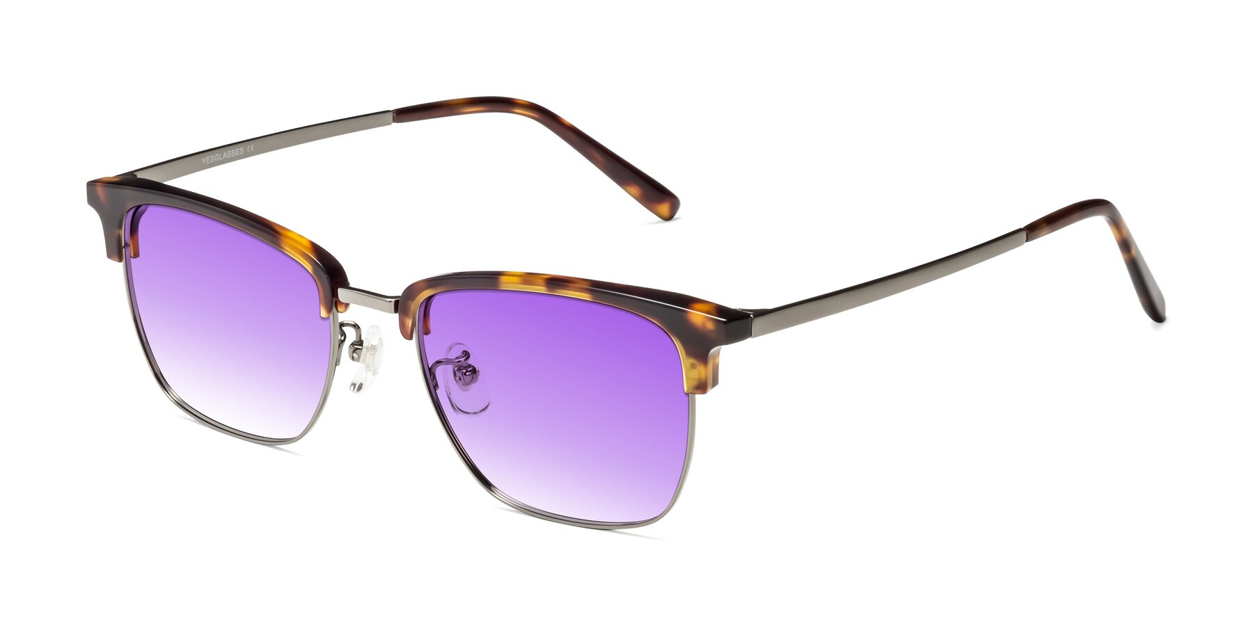 Angle of Milpa in Tortoise with Purple Gradient Lenses