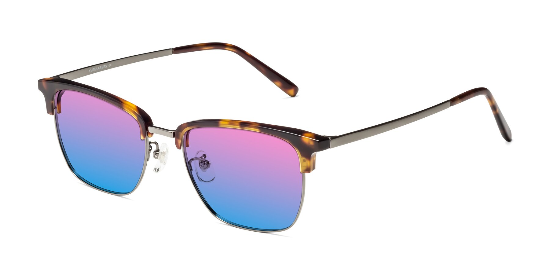 Angle of Milpa in Tortoise with Pink / Blue Gradient Lenses
