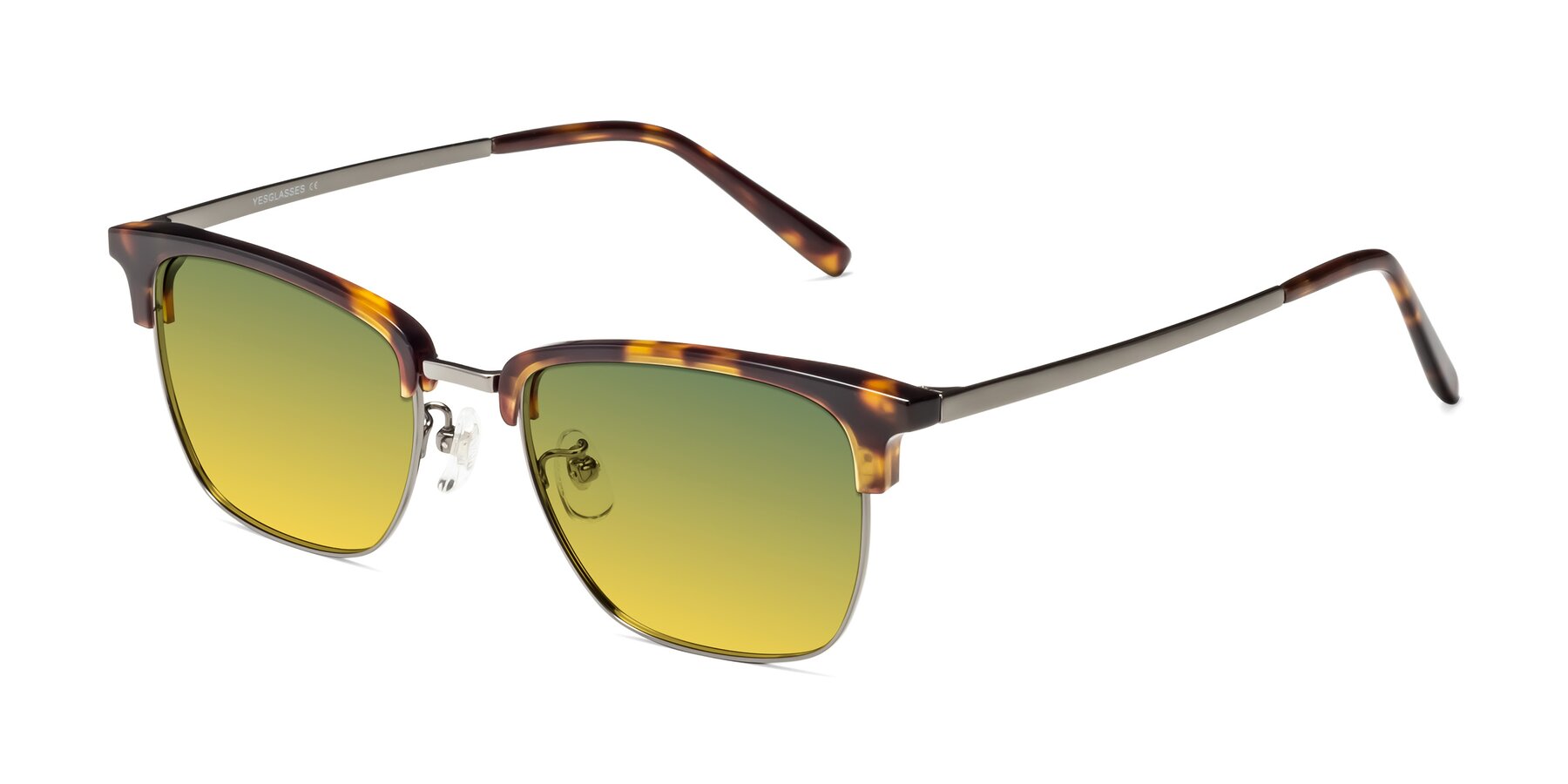 Angle of Milpa in Tortoise with Green / Yellow Gradient Lenses