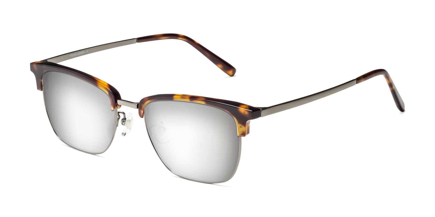 Angle of Milpa in Tortoise with Silver Mirrored Lenses
